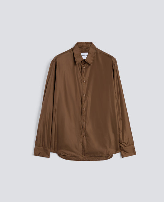 CAMICIA IN NYLON LEGGERO IMBOTTITA - MARRONE - ASPESI