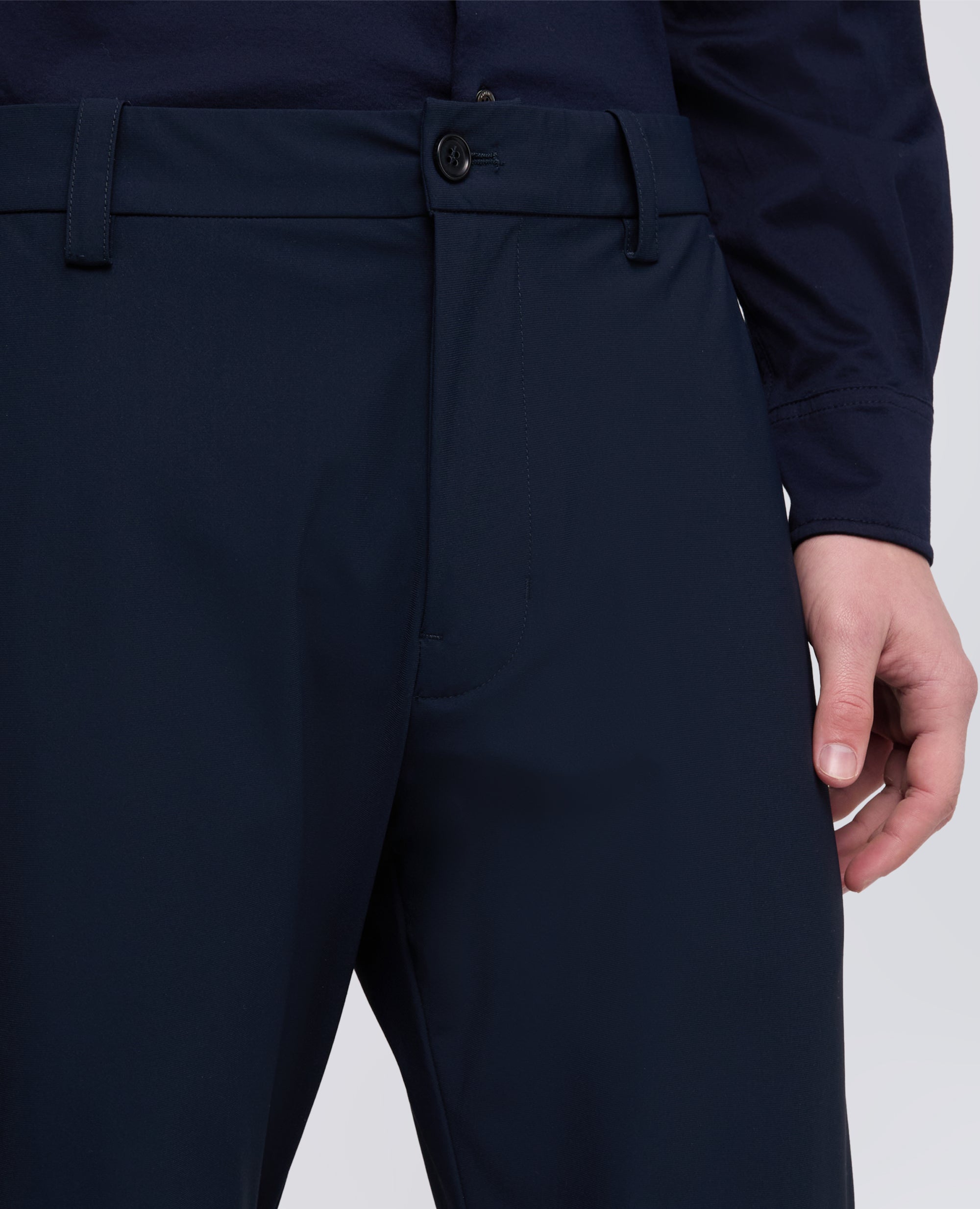 PANTALONE IN NYLON STRETCH - BLU - ASPESI