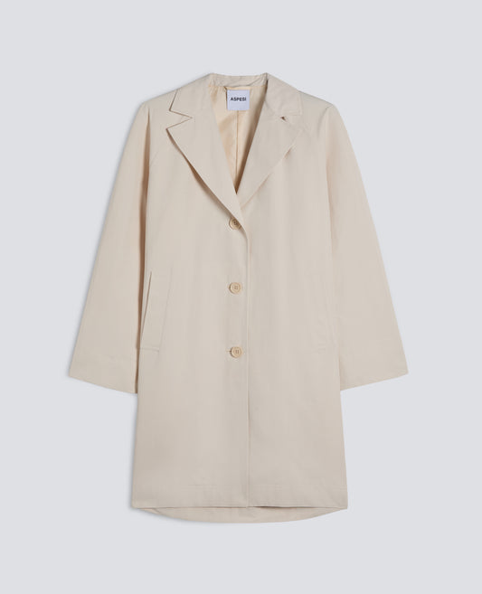 CAPPOTTO FODERATO IN TELA DI COTONE E POLIESTERE - NATURALE - ASPESI