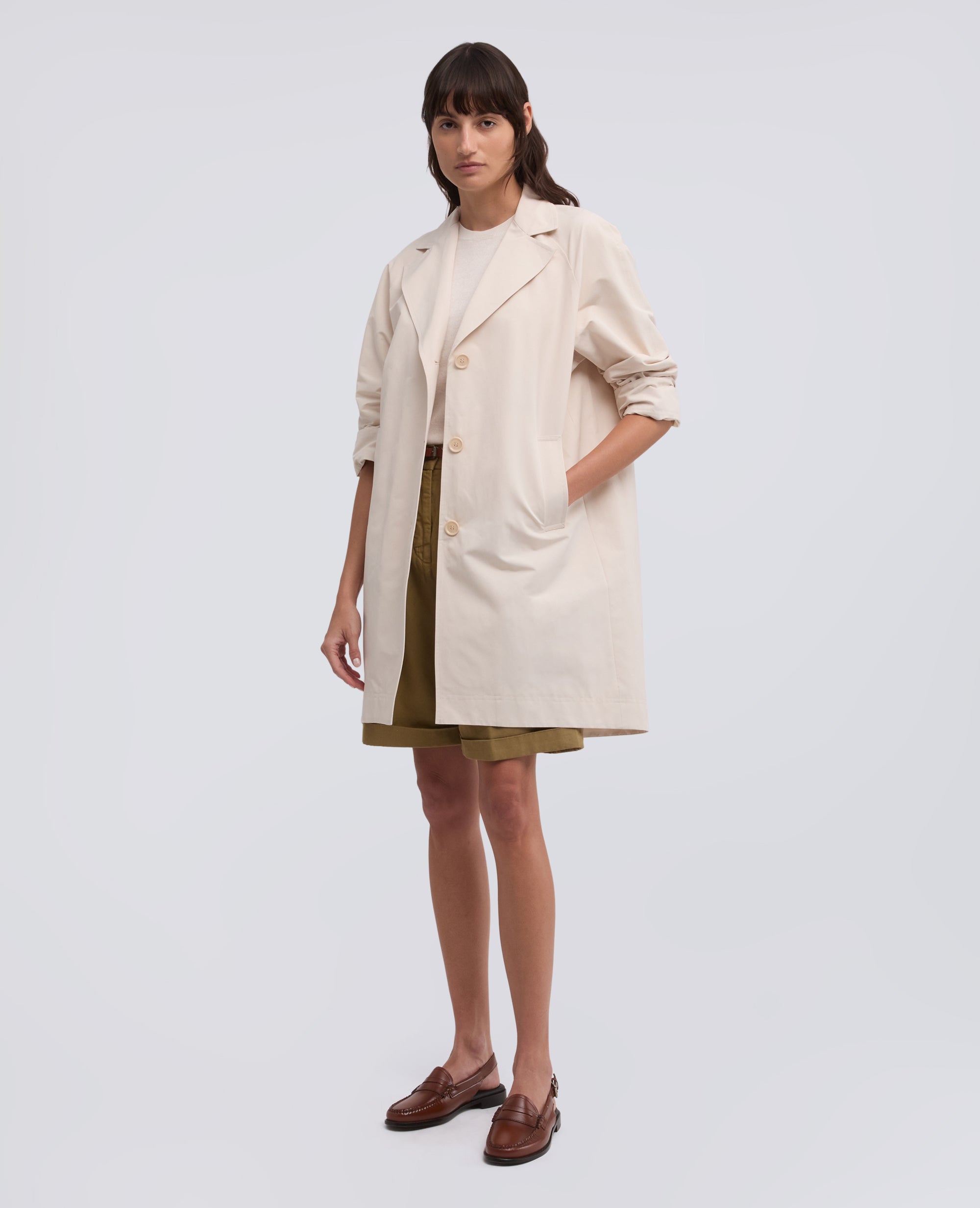 CAPPOTTO FODERATO IN TELA DI COTONE E POLIESTERE - NATURALE - ASPESI