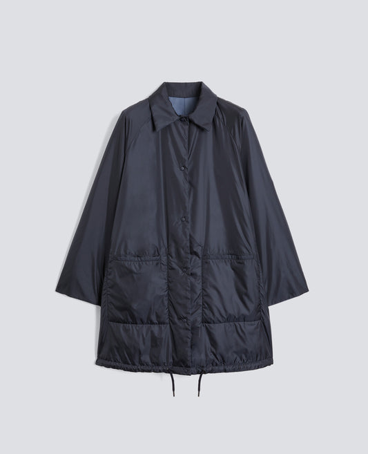 CAPPOTTO REVERSIBILE BICOLORE IN NYLON - BLU - ASPESI