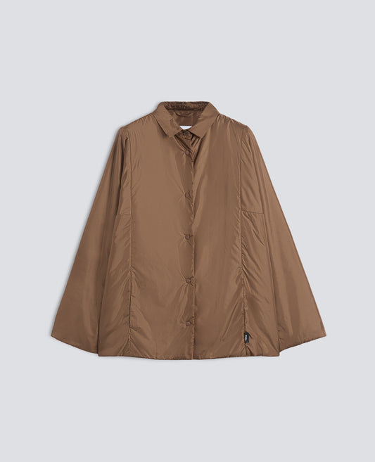 CAMICIA IMBOTTITA IN NYLON - MARRONE - ASPESI