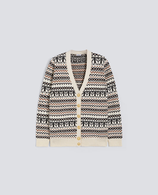CARDIGAN IN MISTO COTONE, CANAPA E LANA - MULTICOLOR - ASPESI