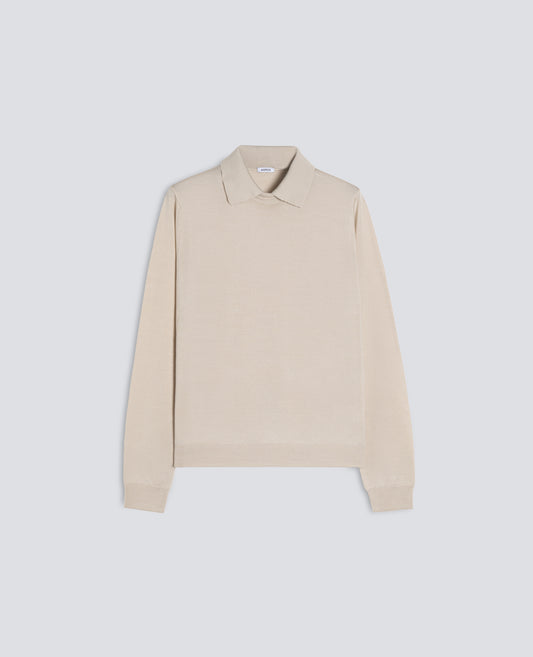 MAGLIA IN MISTO LANA E SETA - BEIGE - ASPESI
