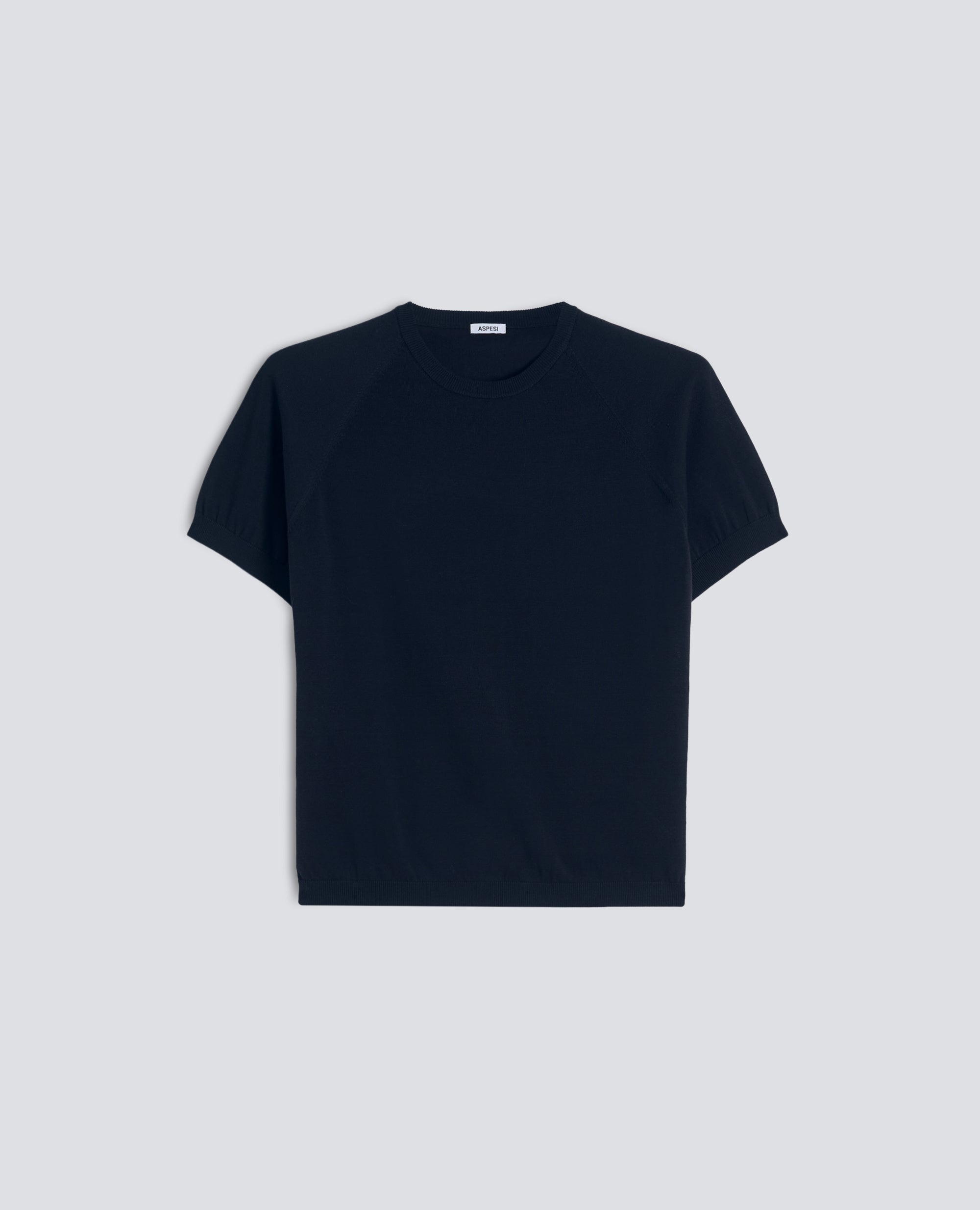 CREWNECK-T-SHIRT AUS PUREM BAUMWOLLGARN - BLU - ASPESI