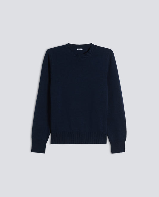 MAGLIA GIROCOLLO A MANICHE LUNGHE IN COTONE - BLU - ASPESI