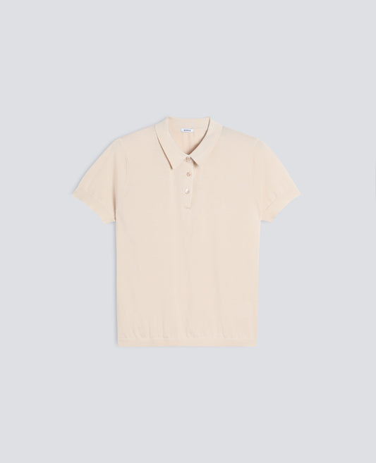 POLO IN MISTO COTONE, SETA E LINO - NATURALE - ASPESI
