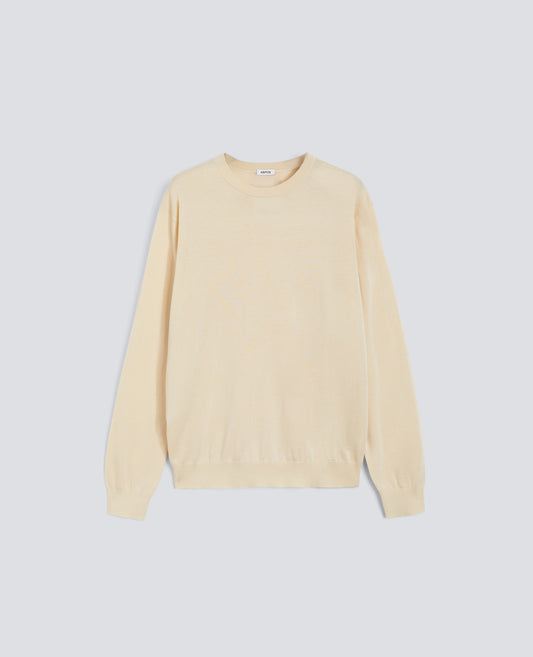 MAGLIA GIROCOLLO IN MISTO COTONE, SETA E LINO - NATURALE - ASPESI