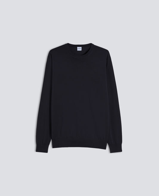 MAGLIA GIROCOLLO IN COTONE - BLU - ASPESI