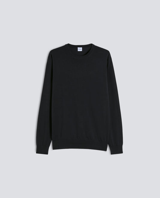MAGLIA GIROCOLLO IN COTONE - NERO - ASPESI