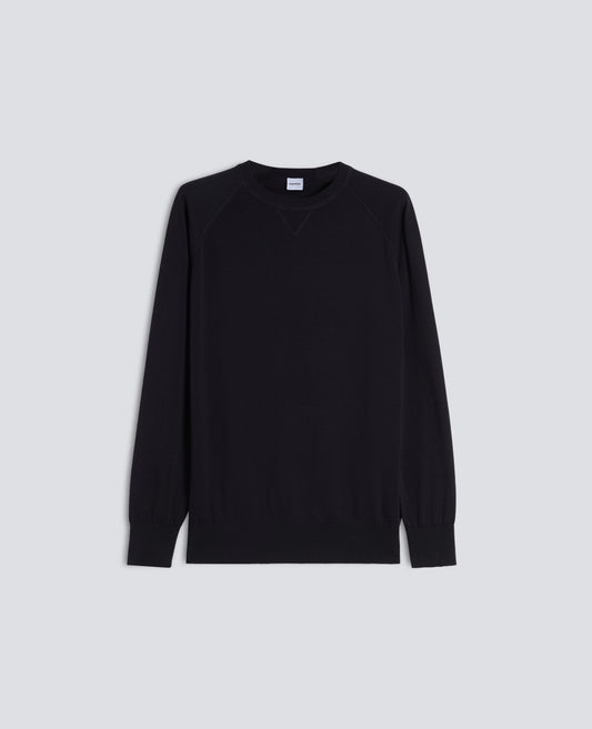MAGLIA GIROCOLLO IN COTONE - BLU - ASPESI