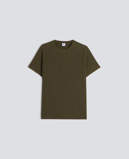 MAGLIA RAGLAN IN MICRO WAFFLE DI COTONE - VERDE - ASPESI