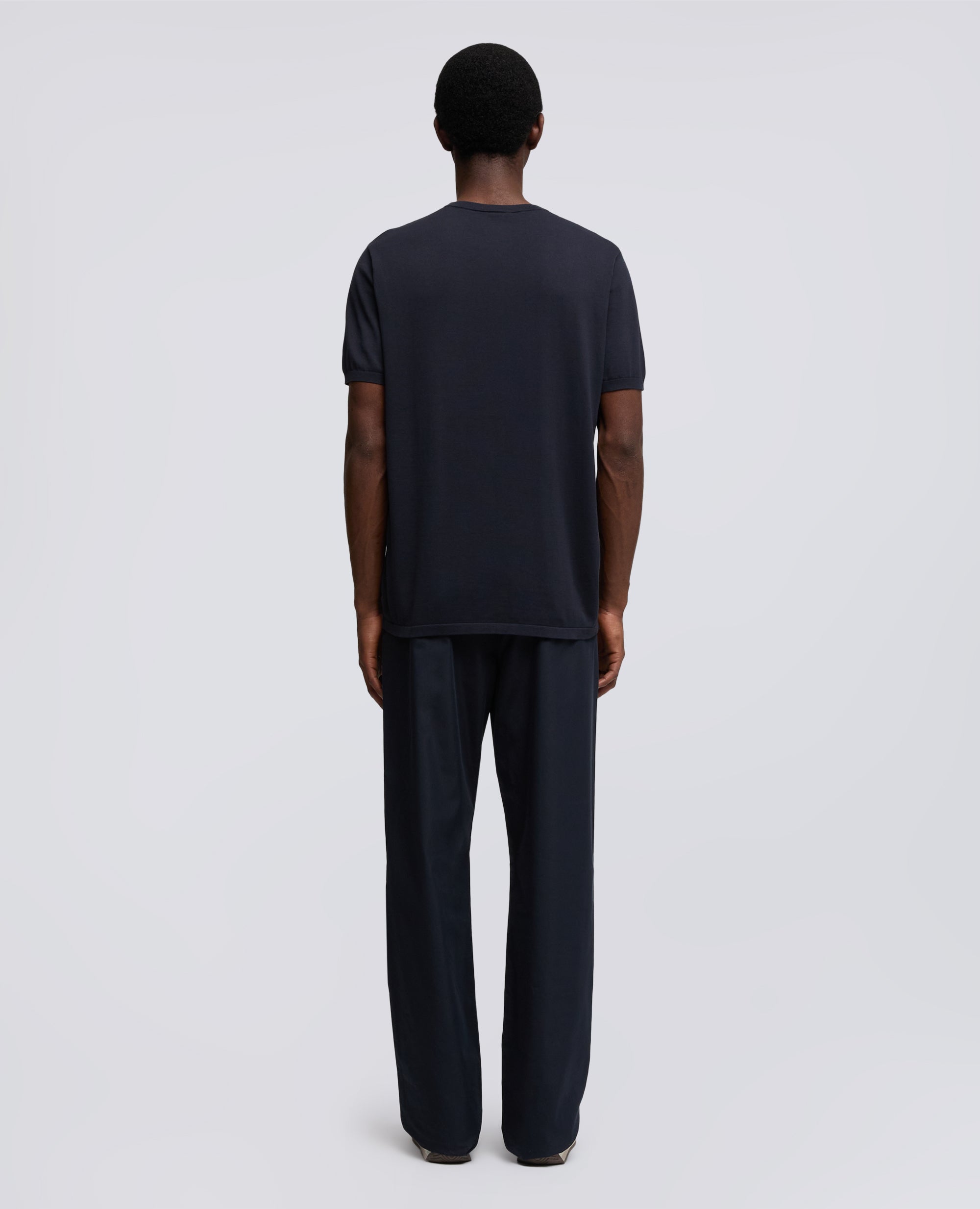 T-SHIRT GIROCOLLO IN COTONE - BLU - ASPESI