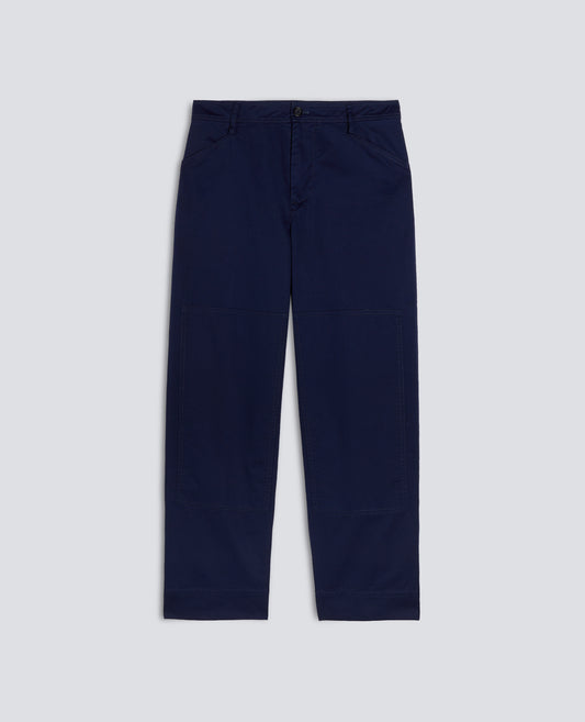 PANTALONE TIPO CARGO IN EXTRA FINE TWILL DI COTONE - BLU - ASPESI