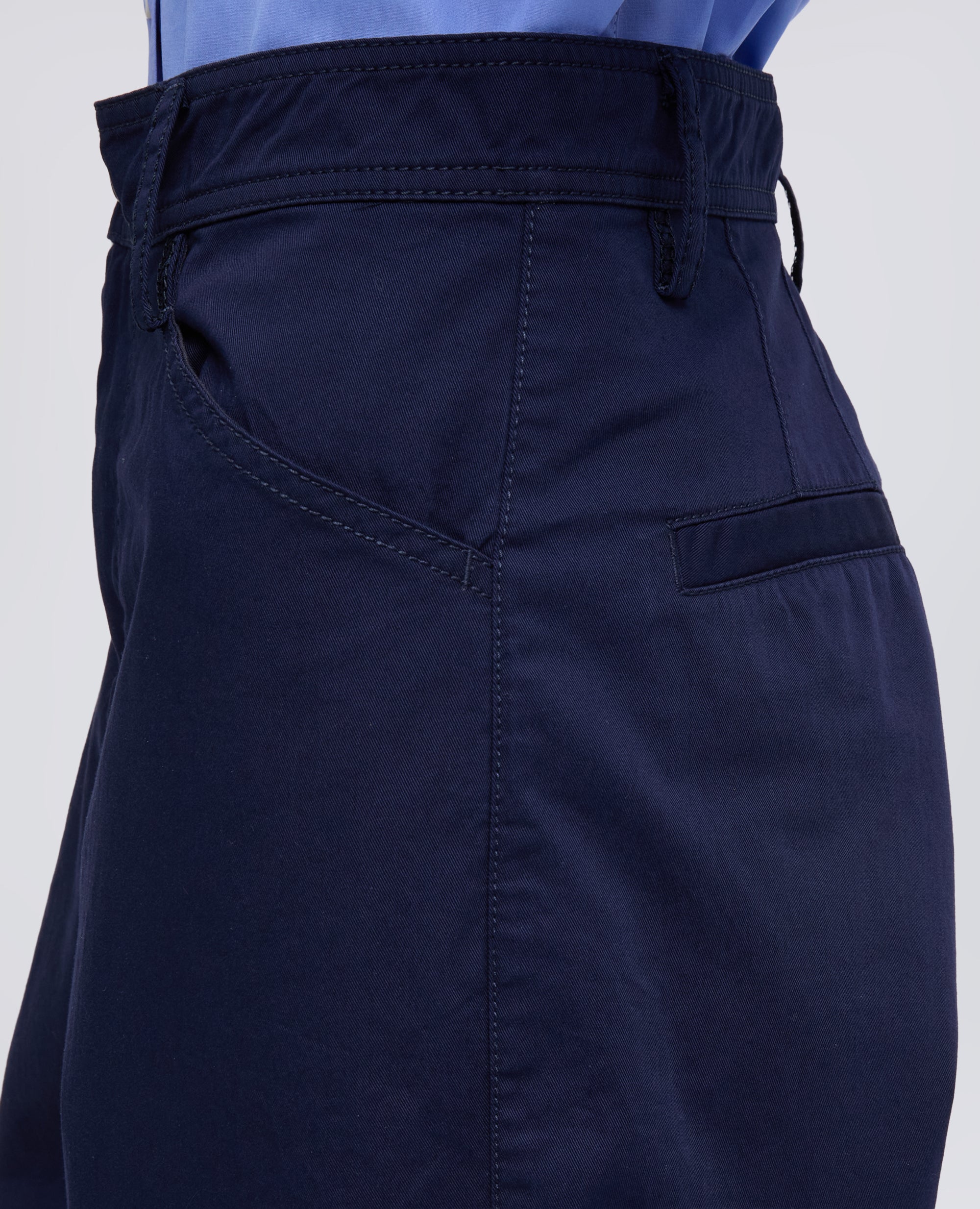 PANTALONE TIPO CARGO IN EXTRA FINE TWILL DI COTONE - BLU - ASPESI