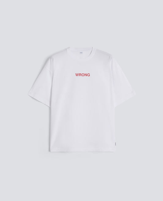 T-SHIRT IN JERSEY DI COTONE CON STAMPA -WRONG- - BIANCO - ASPESI