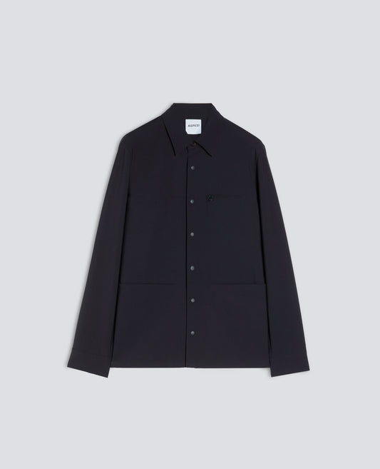 CAMICIA SFODERATA IN FLANELLA TECNOLANA COMFORT - BLU - ASPESI