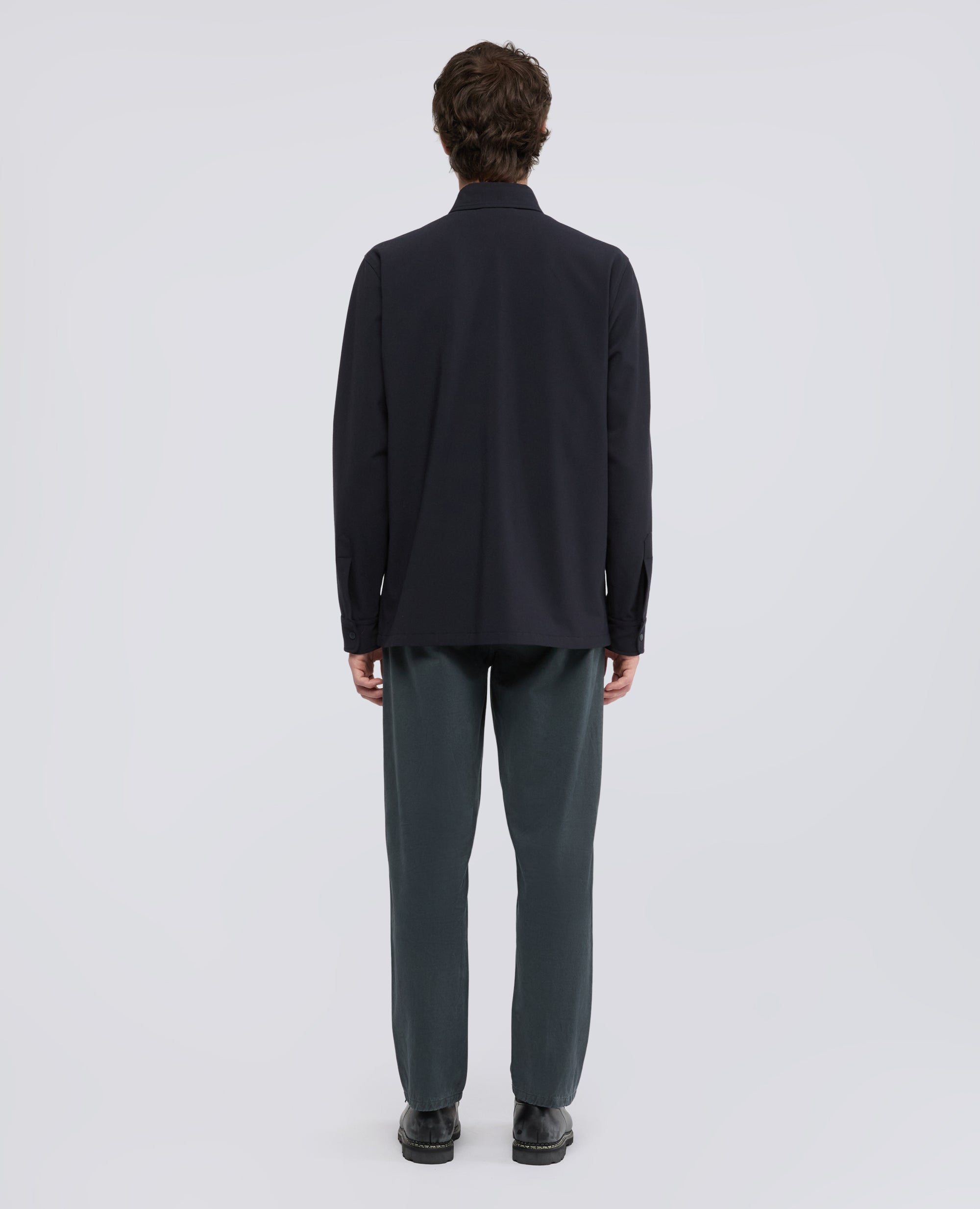 CAMISA SIN FORRO DE FRANELA TECNOLANA COMFORT - BLU - ASPESI