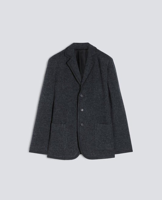 BLAZER IN LANA SHETLAND - GRIGIO - ASPESI