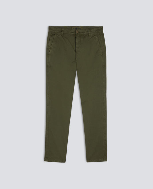 PANTALONE CHINO IN GABARDINA DI COTONE - VERDE - ASPESI