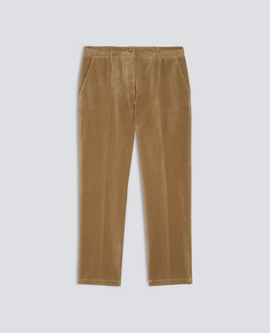 PANTALONE IN VELLUTO LISCIO - BEIGE - ASPESI