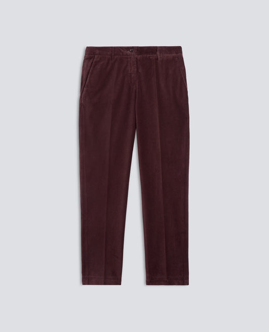 PANTALONE IN VELLUTO LISCIO - ROSSO - ASPESI