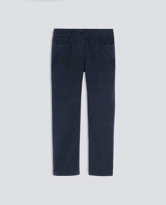 PANTALONE IN FUSTAGNO STRETCH - BLU - ASPESI
