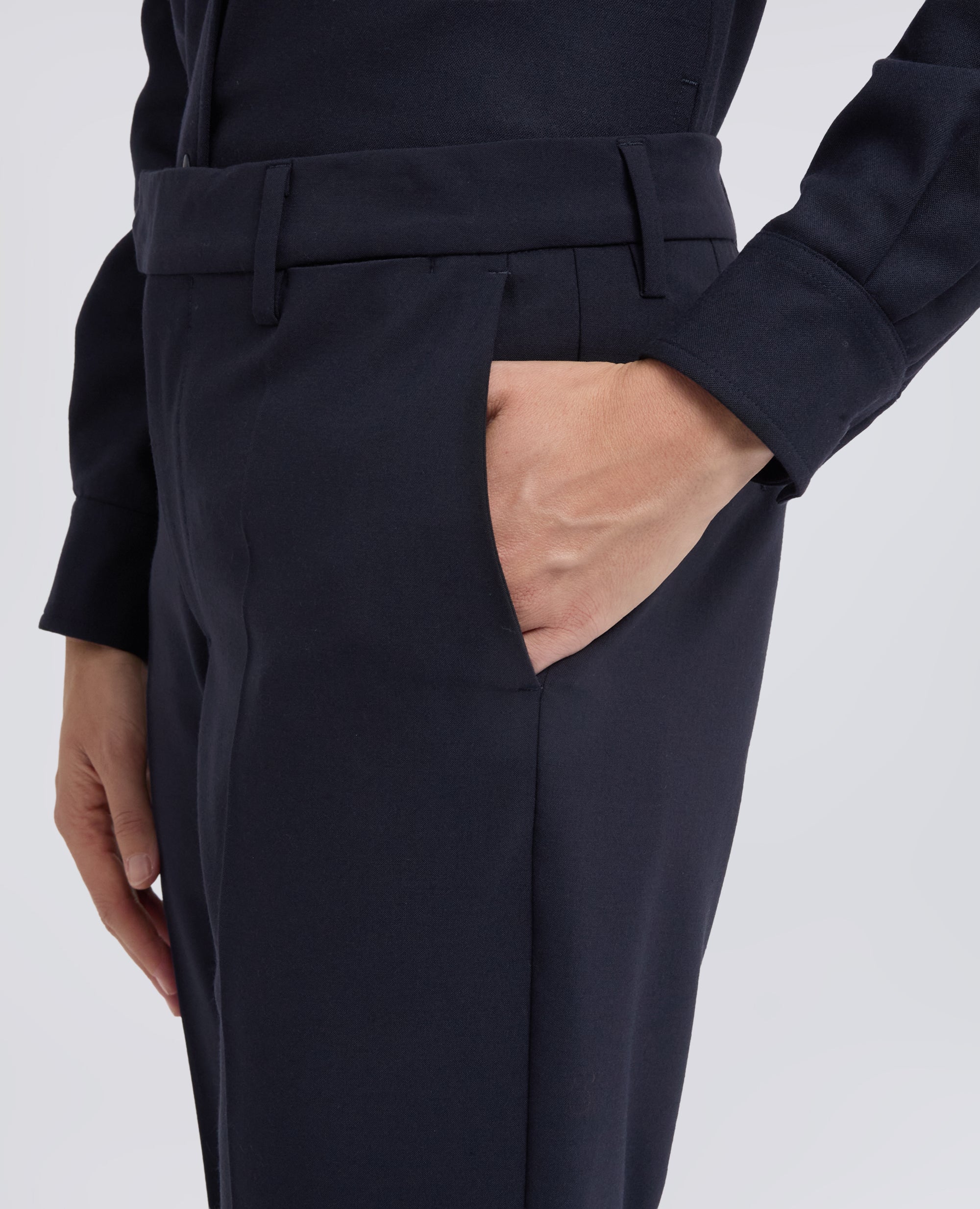 PANTALONE IN FLANELLA TECNOLANA COMFORT - BLU - ASPESI