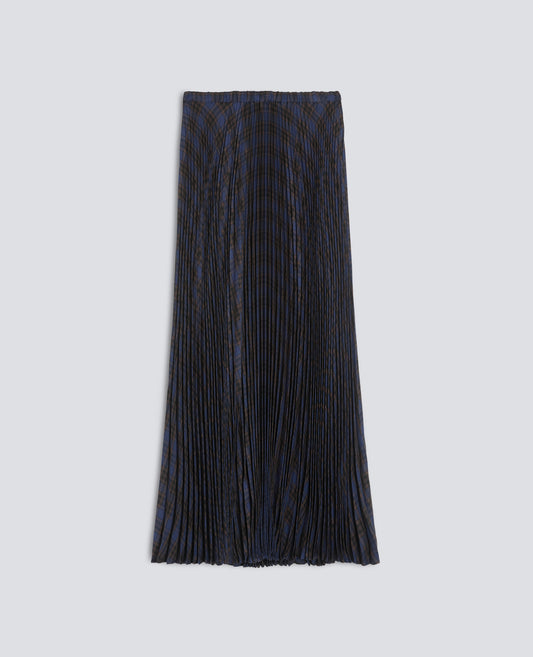 GONNA LUNGA PLISSE IN MODAL CON MOTIVO CHECK - MULTICOLOR - ASPESI
