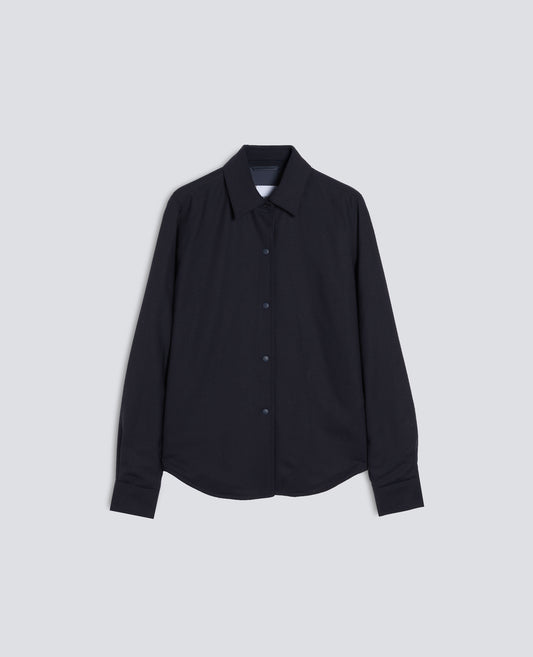 GIACCA CAMICIA -GLUE- IN FLANELLA TECNOLANA COMFORT - BLU - ASPESI