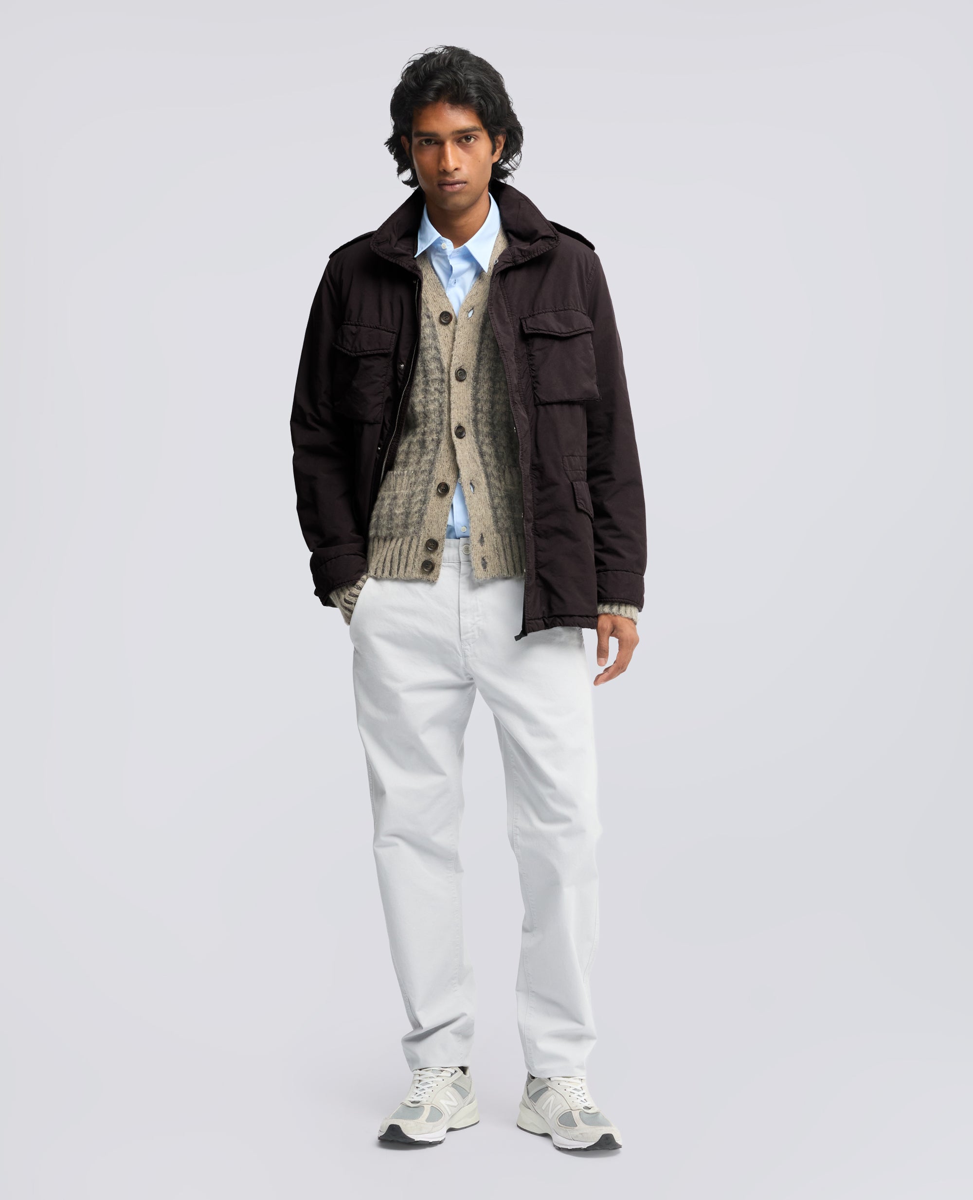 FIELD JACKET NEW CAMP IN MISTO NYLON IDROREPELLENTE - MARRONE - ASPESI