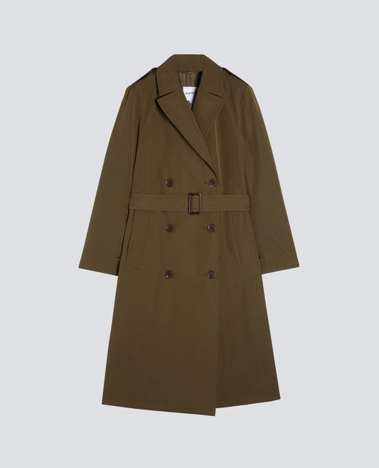 TRENCH IN TELA DI COTONE E POLIESTERE IMBOTTITO CON OVATTA THERMORE - VERDE - ASPESI