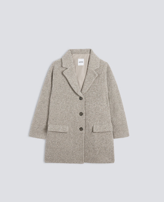 CAPPOTTO IN LANA A COSTE - BEIGE - ASPESI