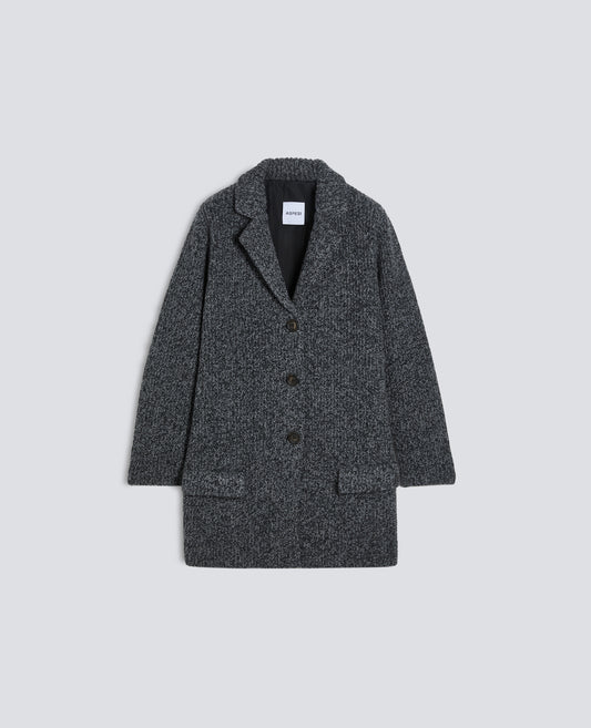 CAPPOTTO IN LANA A COSTE - GRIGIO - ASPESI