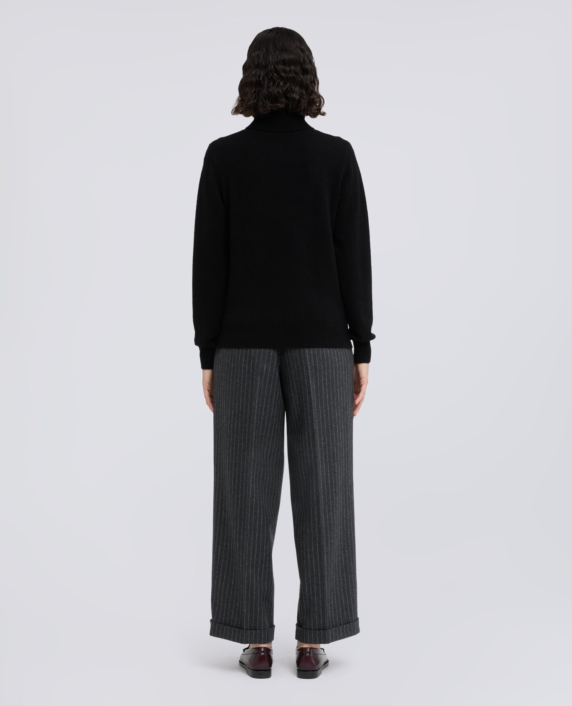 MAGLIA DOLCEVITA IN LANA, YAK E CASHMERE - NERO - ASPESI