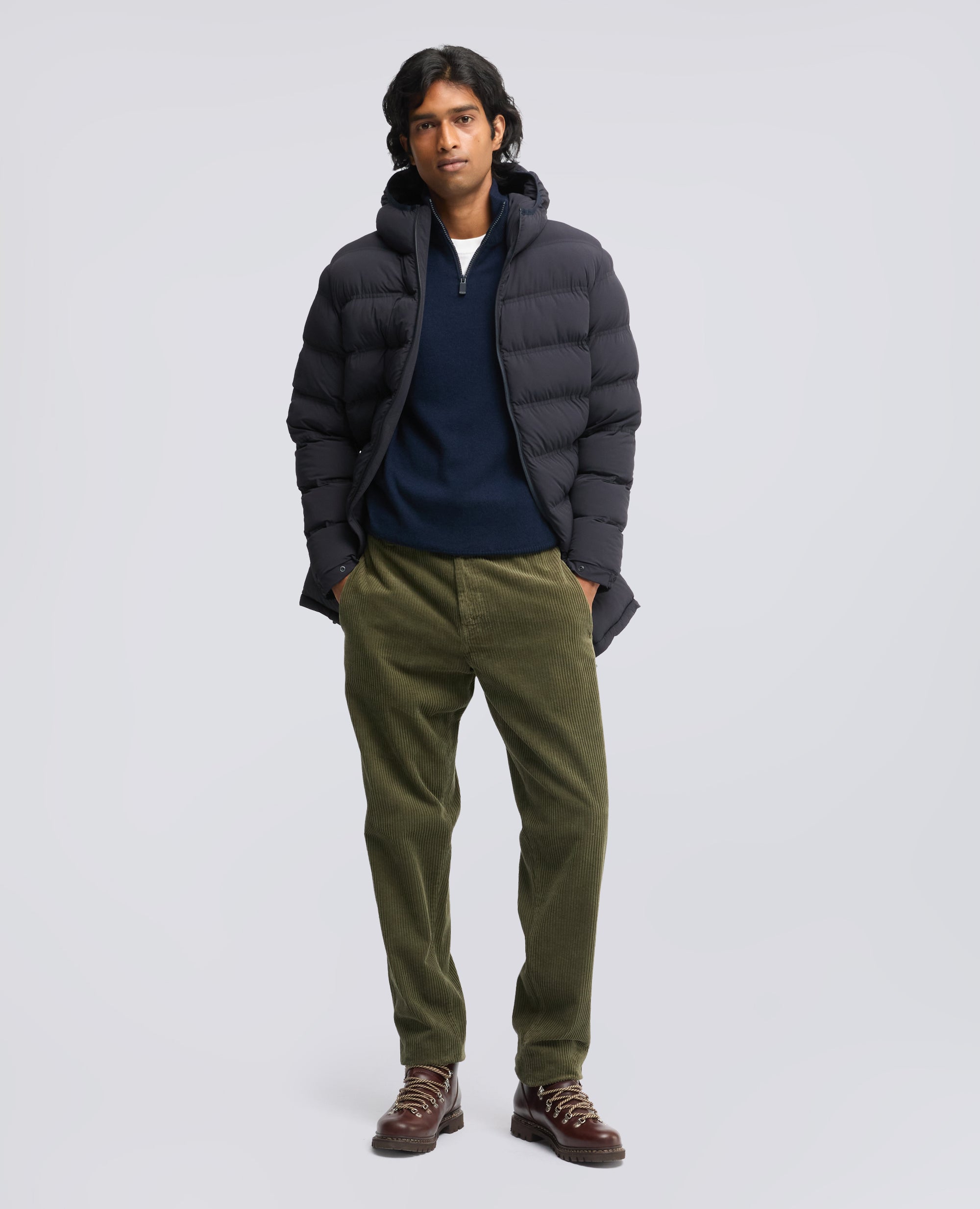 MAGLIA A COLLO ALTO IN LANA, YAK E CASHMERE - BLU - ASPESI
