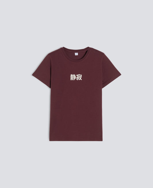T-SHIRT IN COTONE CON STAMPA -SILENZIO- IN GIAPPONESE - ROSSO - ASPESI