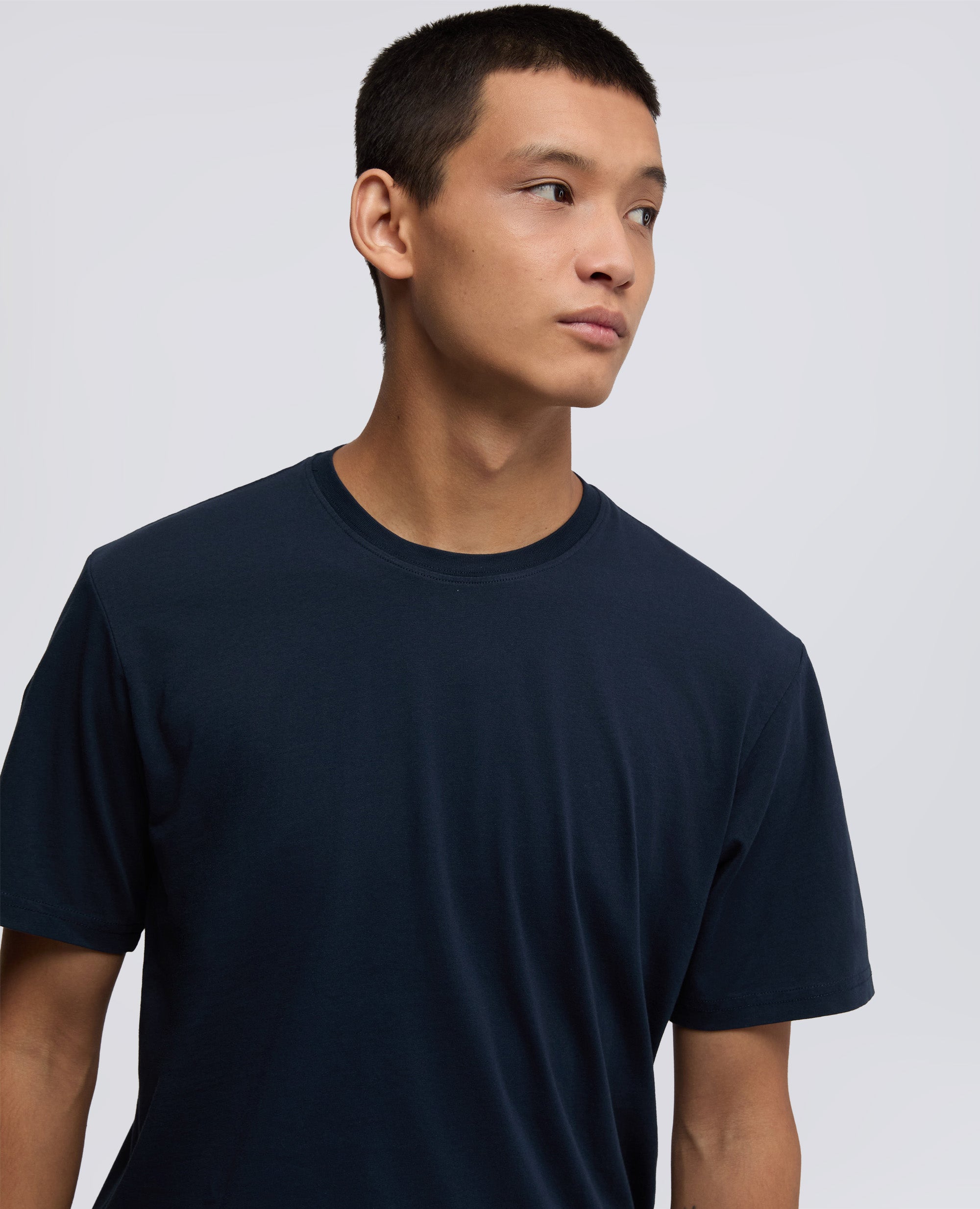 CAMISETA DE ALGODON JERSEY - BLU - ASPESI