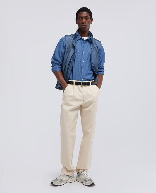 CAMICIA DA LAVORO NEW C SLIM IN CHAMBRAY DI COTONE - BLU - ASPESI