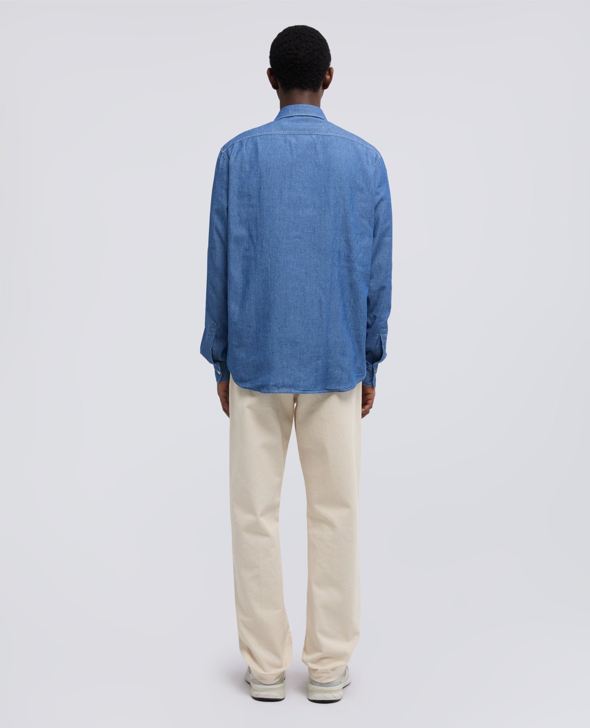 CAMICIA DA LAVORO NEW C SLIM IN CHAMBRAY DI COTONE - BLU - ASPESI