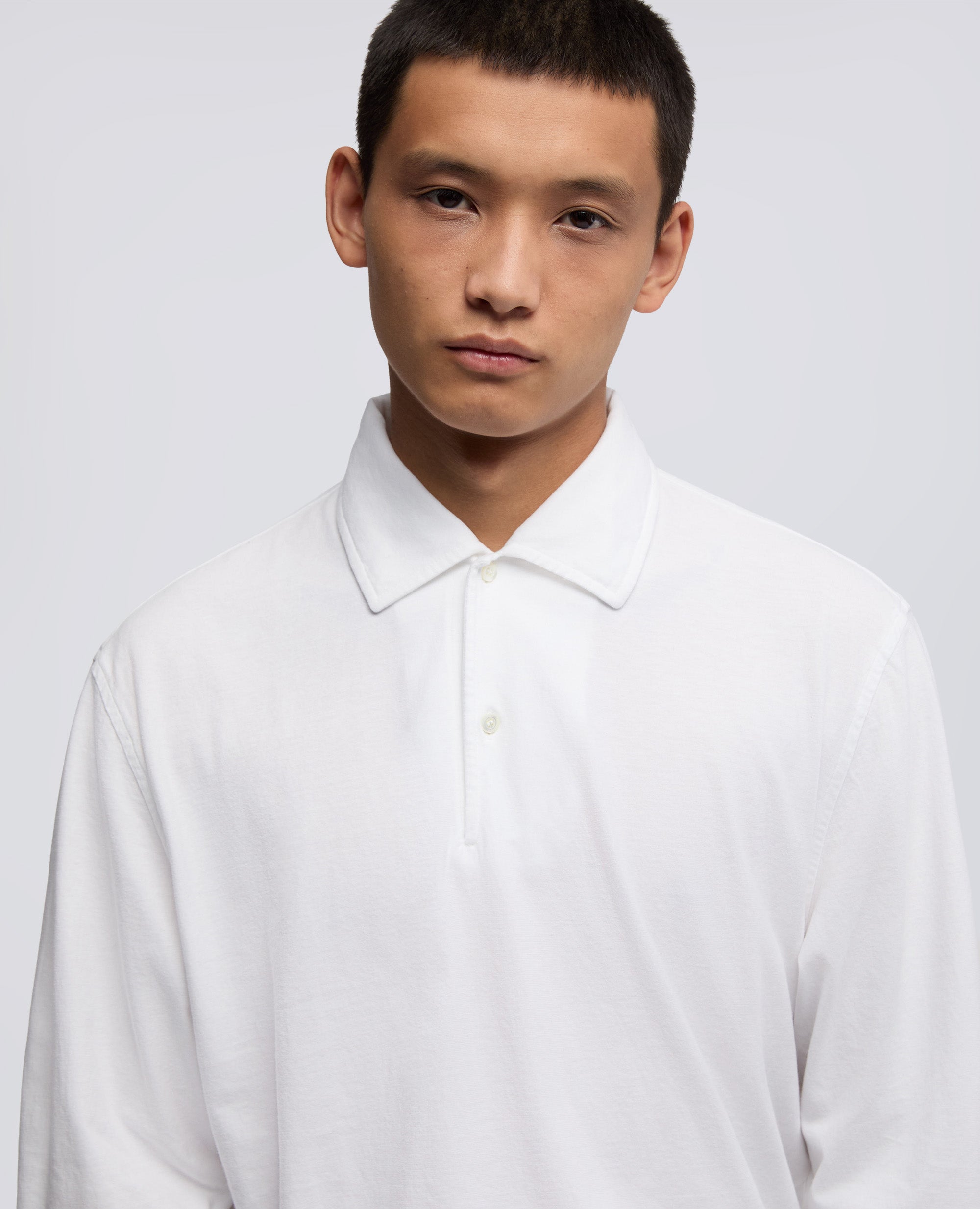 POLO LUIGI IN JERSEY DI COTONE - BIANCO - ASPESI