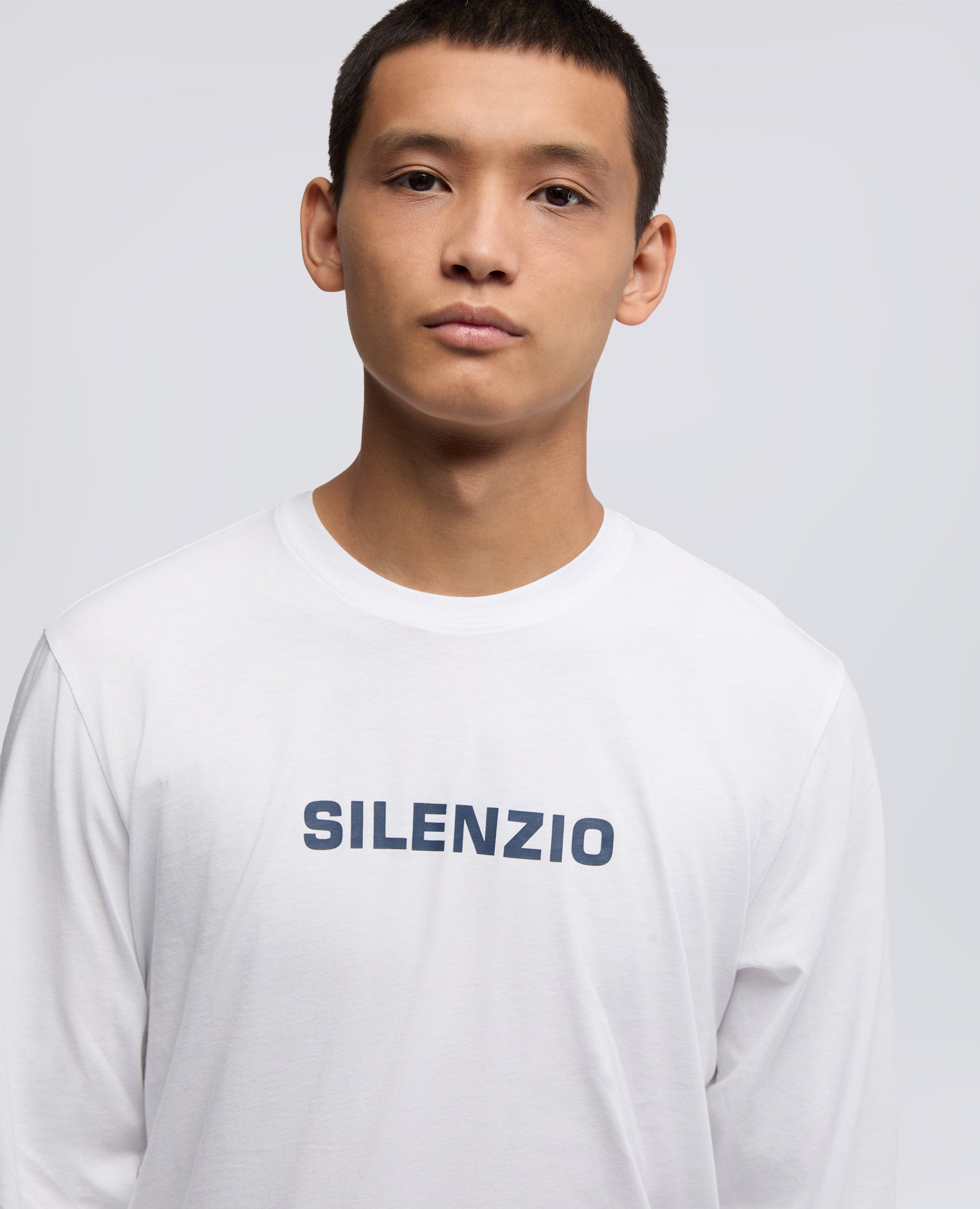 T-SHIRT A MANICHE LUNGHE SILENZIO - BIANCO - ASPESI