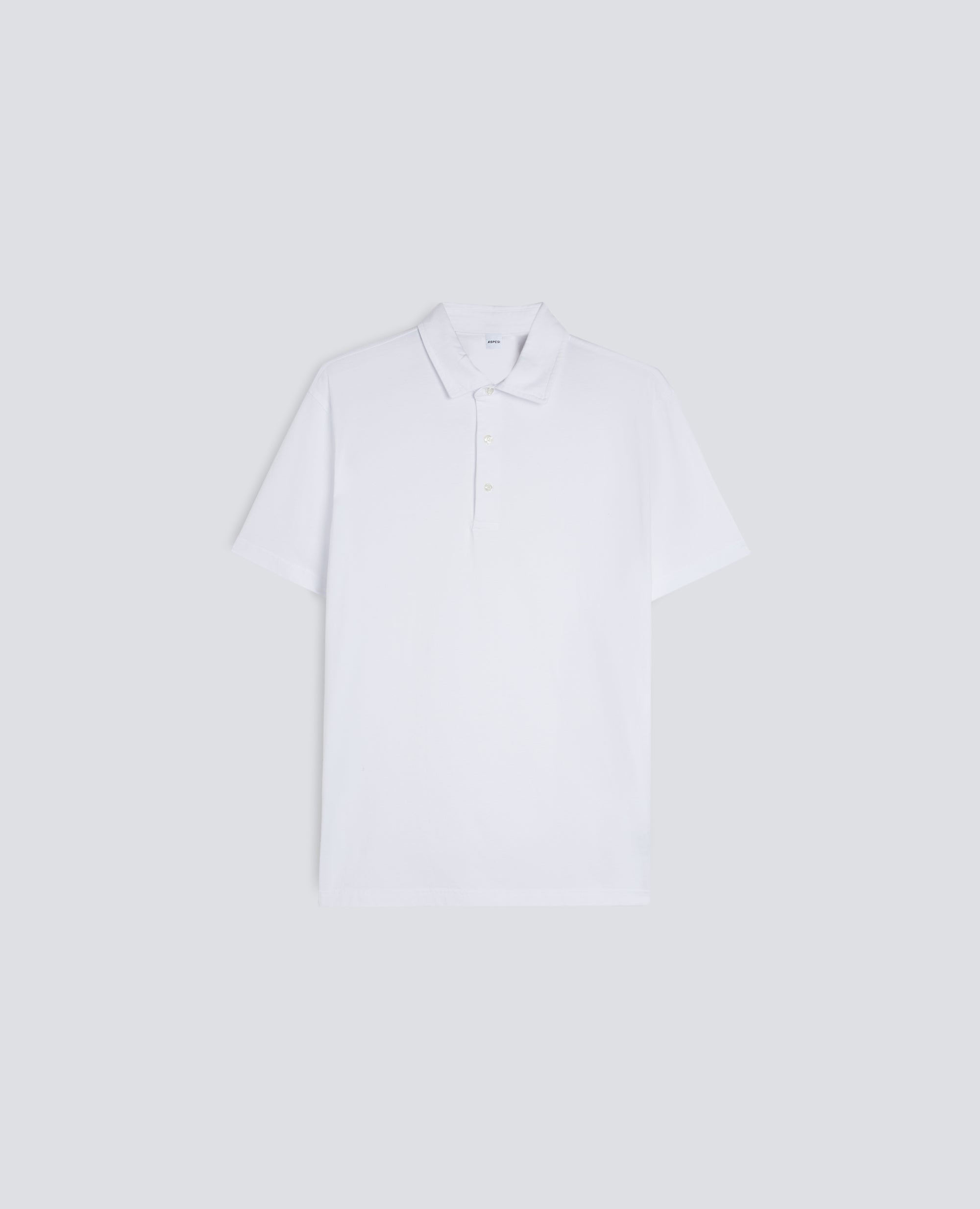 POLOSHIRT AUS BAUMWOLLJERSEY - BIANCO - ASPESI