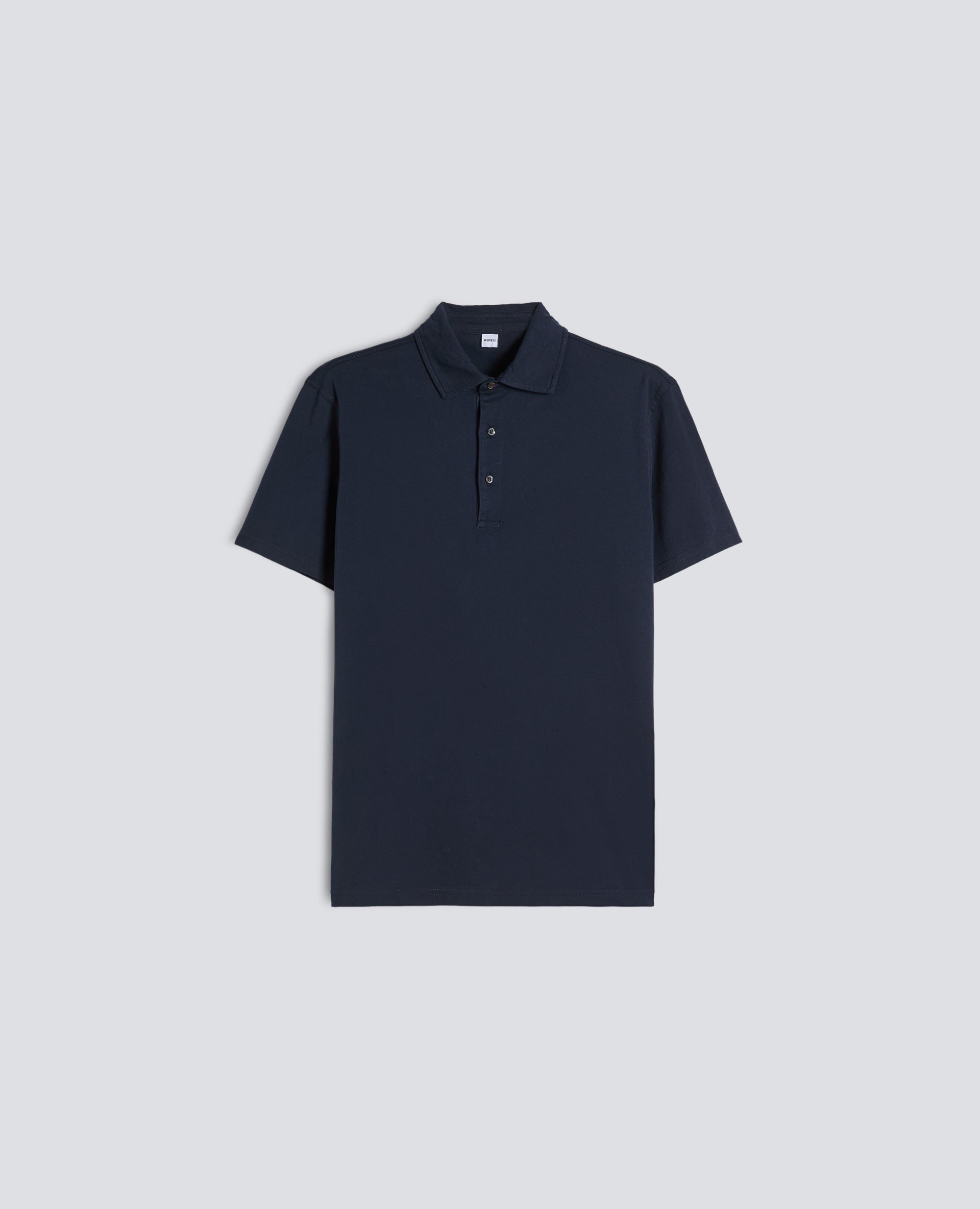 POLO IN JERSEY DI COTONE - BLU - ASPESI