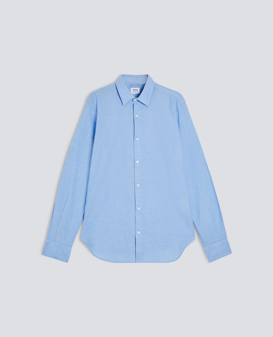 CAMICIA CLASSICA IN CHAMBRAY DI COTONE LEGGERO INDIANO - AZZURRO - ASPESI