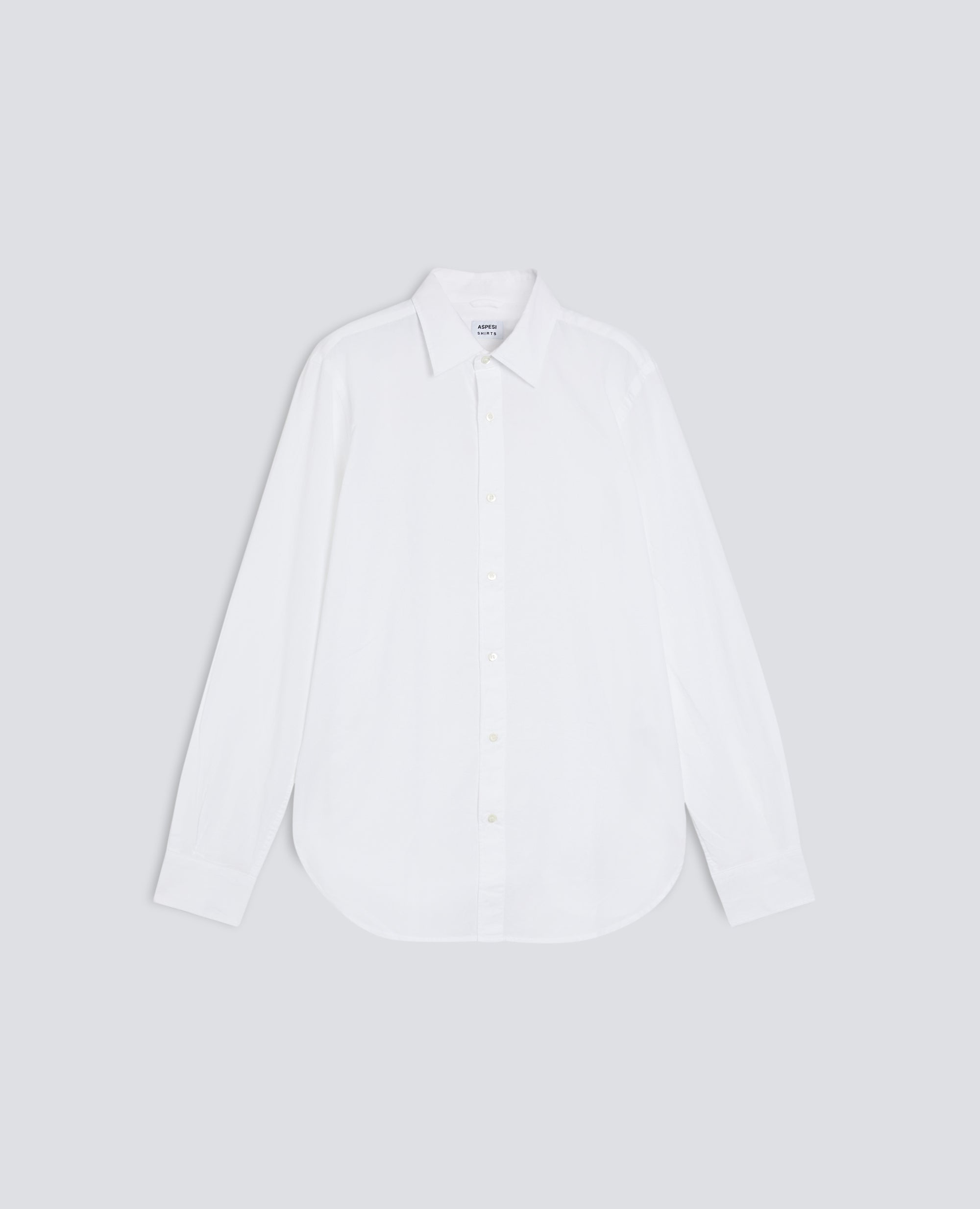 CAMICIA CLASSICA IN CHAMBRAY DI COTONE LEGGERO INDIANO - BIANCO - ASPESI