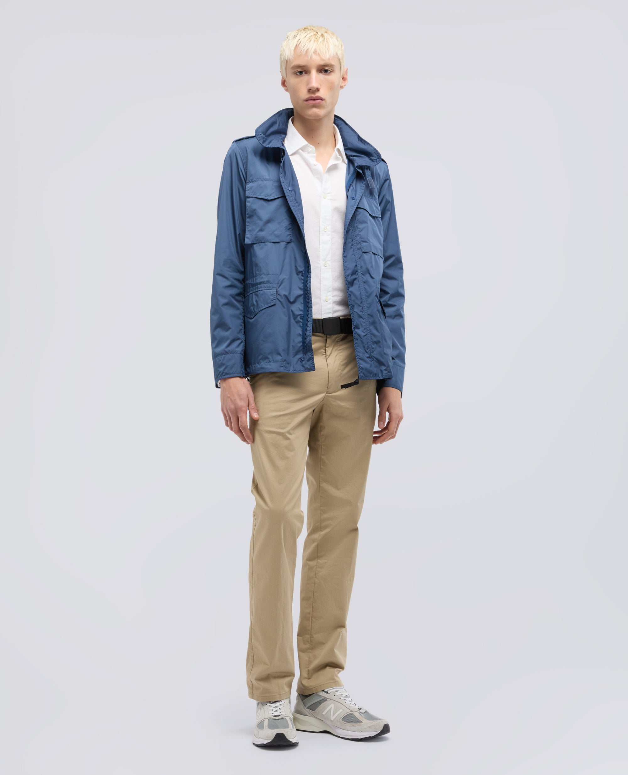 CAMICIA CLASSICA IN CHAMBRAY DI COTONE LEGGERO INDIANO - BIANCO - ASPESI