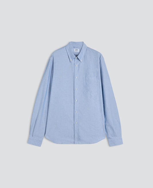 CAMICIA IN COTONE OXFORD CON COLLO BUTTON DOWN - AZZURRO - ASPESI