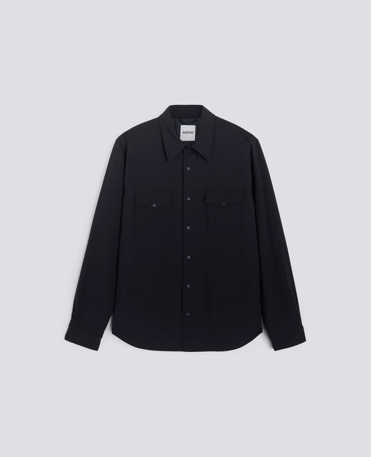 CHEMISE EN FLANELLE REMBOURREE - BLU - ASPESI
