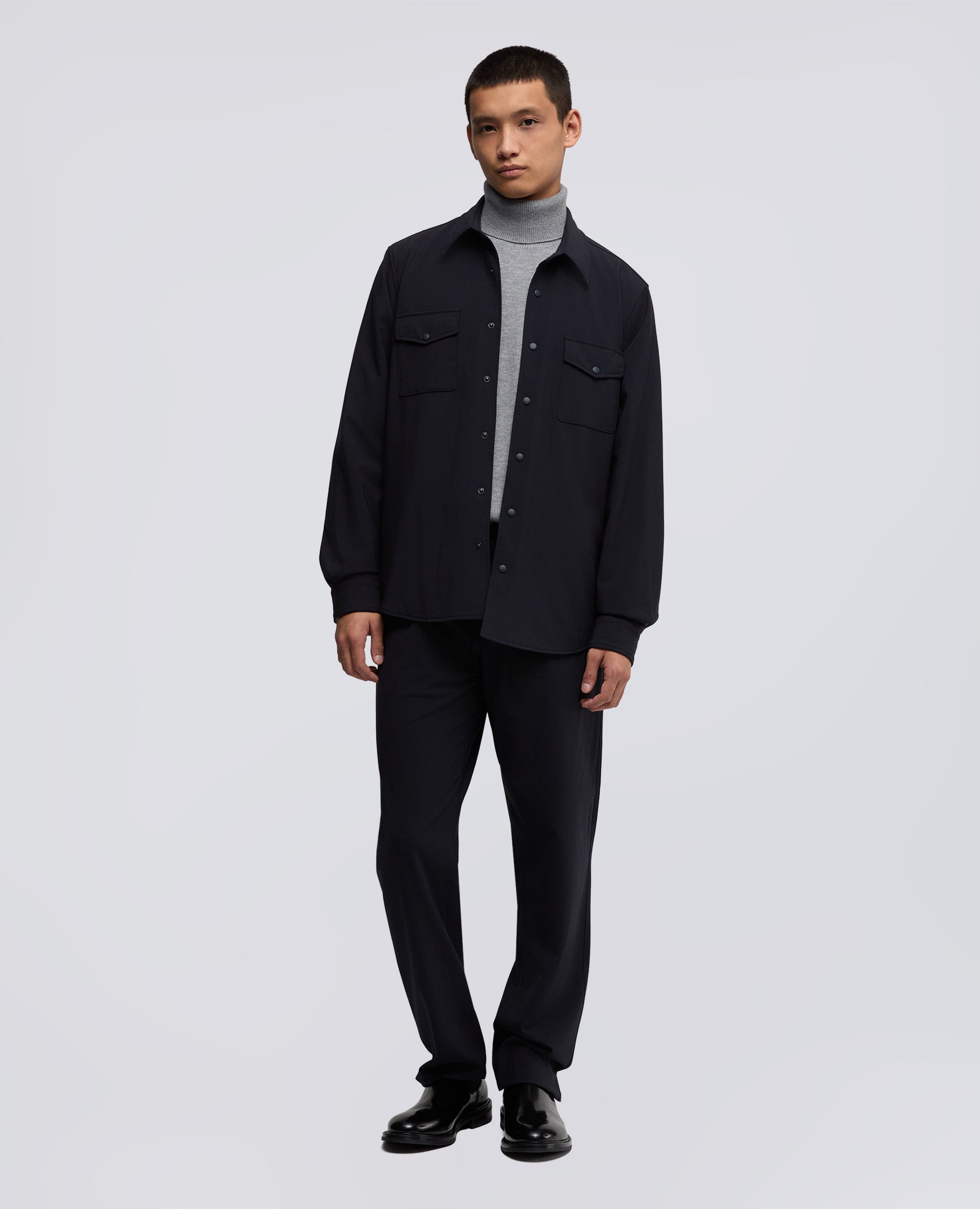 OVERSHIRT IN FLANELLA IMBOTTITA - BLU - ASPESI